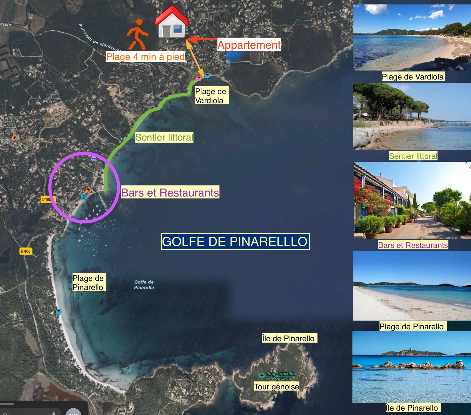 Localisation — baie de Pinarello